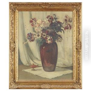 Mixed Flowers In A Vase by Everett Lloyd Bryant