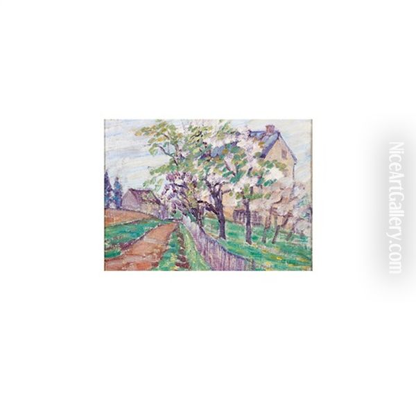 Country Road With House And Barn - view 1