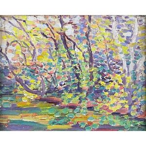 Colorful Landscape by Maude Drein Bryant