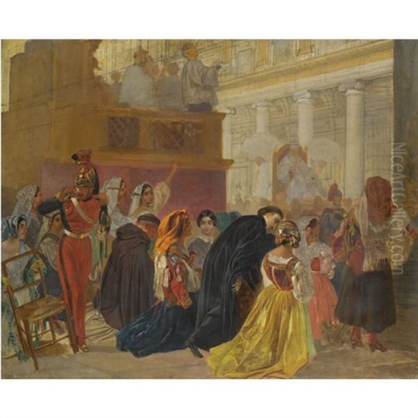 Return Of Pope Pius Ix To Rome In (study) - view 1