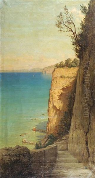 Vue De La Falaise Et Des Cabanes De Pecheurs En Contrebas - view 1