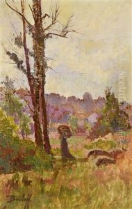 Dame Im Park by Pavel Aleksandrovich Bryullov