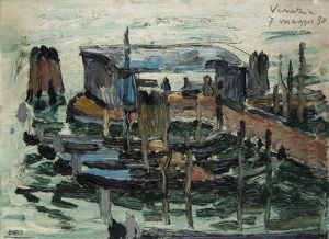 Pontile A Venezia by Anselmo Bucci