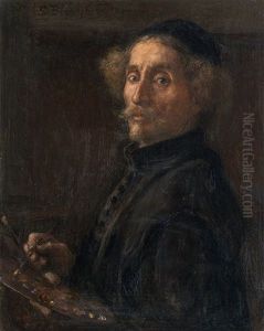 Painter With Palette (self-portrait ?)