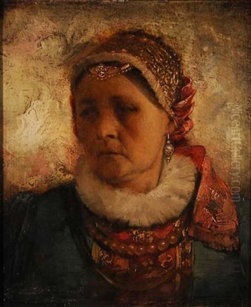 Altere Frau In Polnischer Tracht - view 1