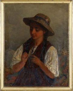 Tiroler Bauernmadchen by Josef Bueche