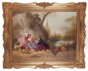 Scene Of Chivalry by Josef Bueche