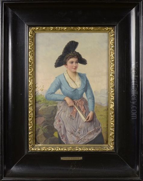 Portrait Of A Young Lady With A Fan - view 1