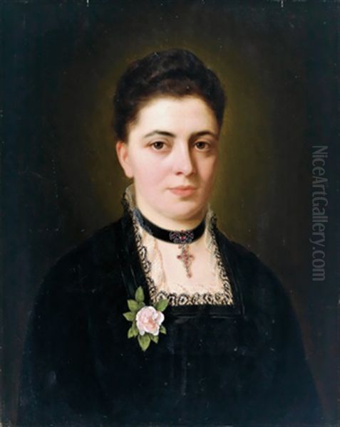 Portrait Einer Dame In Schwarzem Kleid - view 1