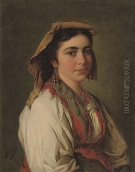 An Italian Peasant Girl - view 1