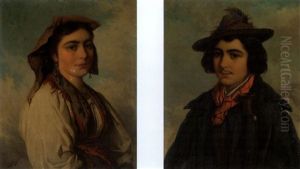Herren - Und Damenportrait by Josef Bueche