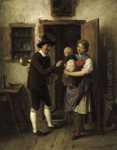 Gluckliche Familie by Josef Bueche