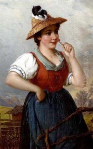 Junge Tirolerin by Josef Bueche