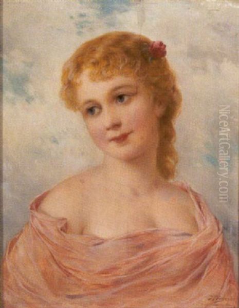 Bildnis Einer Dame Mit Rose Im Haar - view 1