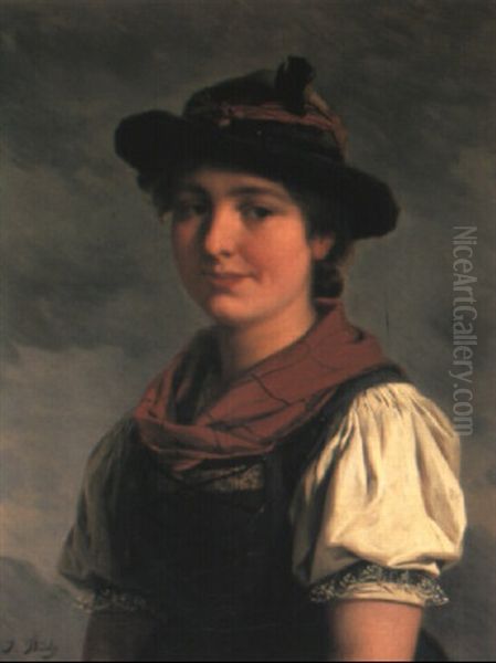 Young Woman In Tyrolean Costume - view 1