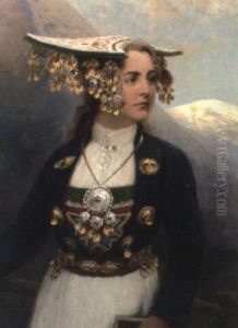 Madchen In Tracht by Josef Bueche