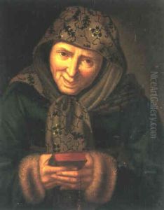 Alte Frau Mit Gebetbuch by Karl Bucher