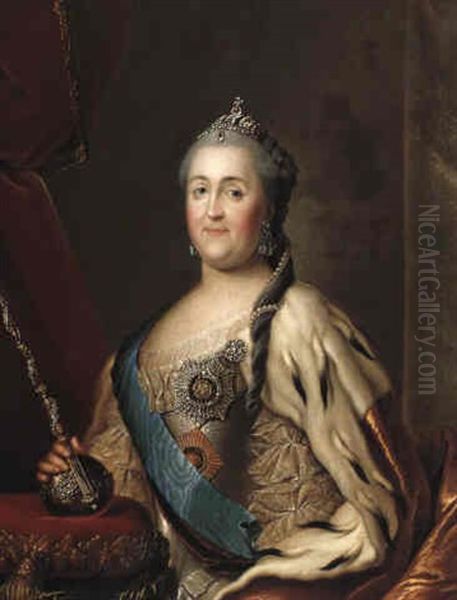 Empress Catherine Ii Alexeievna Vested In Coronation Robes - view 1