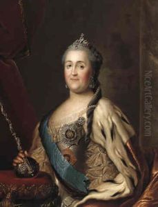 Empress Catherine Ii Alexeievna Vested In Coronation Robes