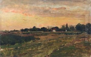 Abendliche Landschaft Bei Weimar by Karl Buchholz