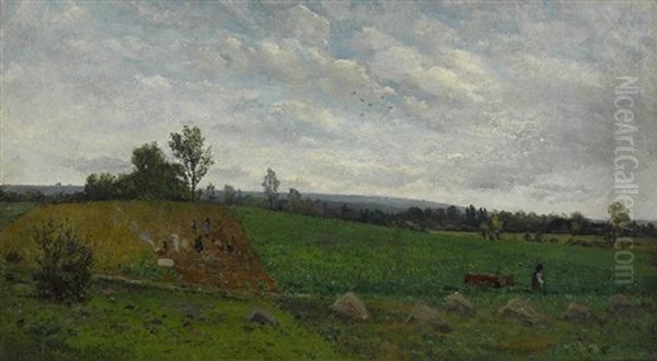 Landschaft Mit Kartoffelernte - view 1