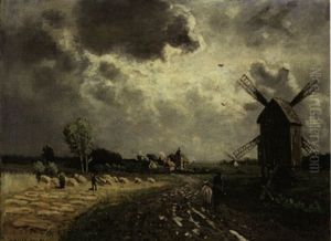 Landschaft Mit Windmuhle (+ Landschaft Mit Birke; Pair)