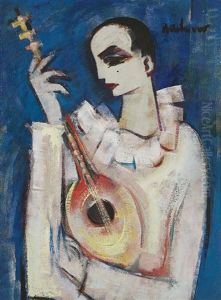 Mandolin Player by Carl Buchner