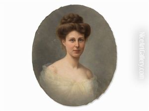 Portrait Of A Lady by Carl Buchner