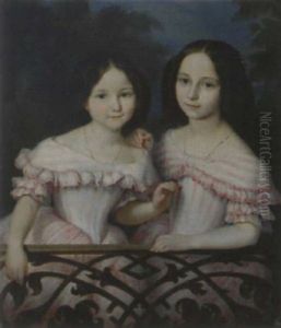 Bildnis Zweier Madchen by Carl Buchner