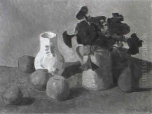Stilleben Mit Fruchten, Wasserkrug Und Betunien