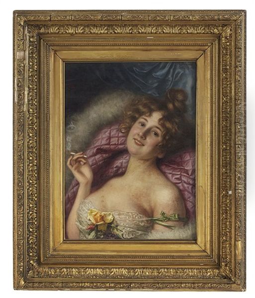 Portrait Of A Fashionable Young Woman - view 1
