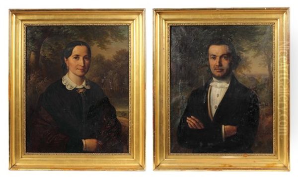 Bildnis Des Weisgerbermeisters Wilhelm Friedrich Eckstein Und Bildnis Einer Jungen Frau (pair) - view 1
