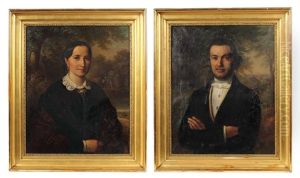 Bildnis Des Weisgerbermeisters Wilhelm Friedrich Eckstein Und Bildnis Einer Jungen Frau (pair) by Johann Georg Buchner