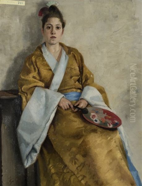 Jeune Femme Au Kimono - view 1