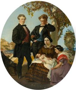 Portrait Of A Family In Andalusia by Frank Buchser