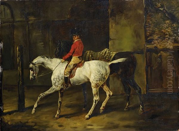 Reitknecht Mit Zwei Pferden - view 1