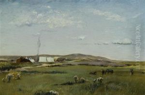 Indianisches Zeltlager Bei Lodge Pole Creek by Frank Buchser
