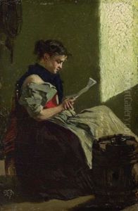Lesendes Fischermadchen (reading Fisher Girl) by Frank Buchser
