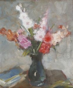 2 Bilder Blumen In Vase by Alfred Buchta