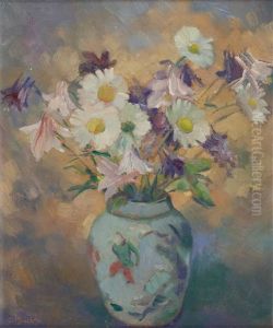 Blumenstraus In Vase by Alfred Buchta