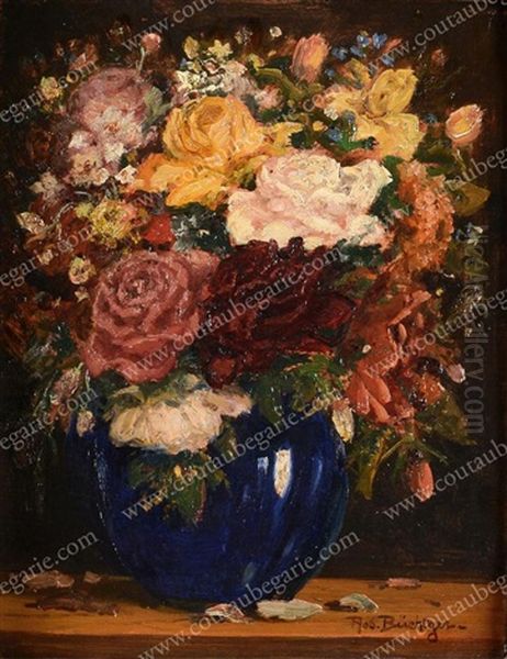 Vase Au Bouquet De Fleurs - view 1