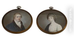 Portrait Of A Gentleman And Portrait Of A Lady (pair) by Adam Buck