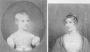 Portrait Of George Briggs, Aged 4, In White Dress With Puff Sleeves