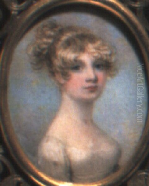 Portrait Of A Lady In White Dress by Adam Buck