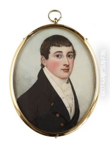 A Gentleman, Wearing Black Coat, White Waistcoat, Concertinaed Chemise And Stock