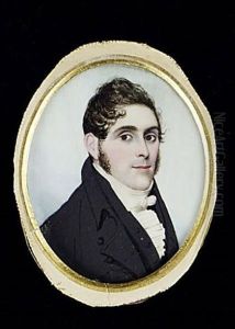 A Gentleman, Wearing Black Coat, Cream Waistcoat And White Cravat
