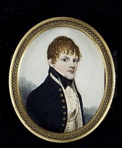 A Midshipman, Wearing Naval Uniform, Blue Coat With Gold Buttons