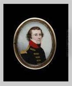 An Officer Of Volunteers, Wearing Black Uniform With Red Piping And Collar, Gold Lace And Epaulette An Officer Of Volunteers, Wearing Black Uniform With Red Piping And Collar, Gold Lace And Epaulette