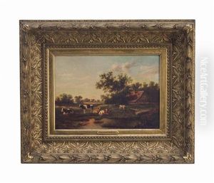 Cows In A Pasture by William Henry Buck
