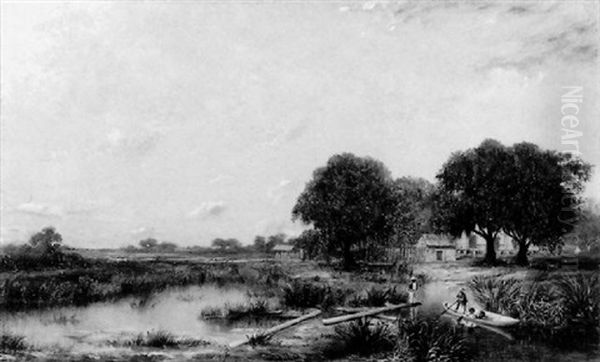Louisiana Landscape With Figures Craying - view 1